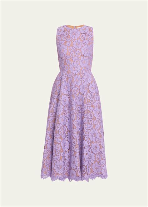 michael kors floral midi dress|Michael Kors Collection Large Floral Lace Sleeveless Midi Dress.